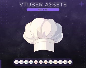 Chef Hat VTuber Asset | Live2D Cooking Stream Prop | Kitchen Roleplay VTube Studio Accessory