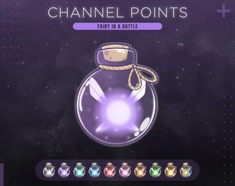 Fairy Bottle Twitch Channel Points | Magic Pixie Dust Stream Redeems | Fairy Emotes & Badges