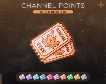 Icona dei punti canale Twitch Foglia d'Autunno / Riscatti streaming autunnali accoglienti / Emote e badge autunnali