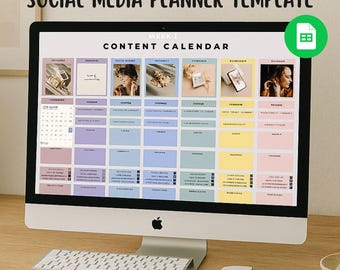 Social Media Content Planner Spreadsheet Weekly Calendar