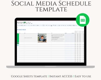 Simple Small Business Google Sheets Social Media Content Calendar Template