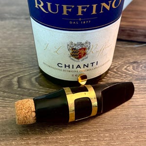 Alto saxophone, wine bottle stopper