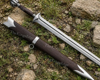 Handmade High Carbon Steel Medieval Short Sword with Wooden Scabbard | Viking Inspired Display Sword | Cosplay Collector Replica