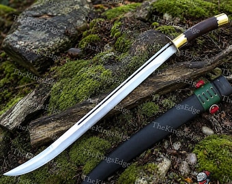 Handmade Medieval Single-Edge Sword Replica – European Style Cosplay Prop, Knight Display Collectible & Wall Decor
