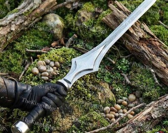 Handforged Medieval Longsword with Leather Cover High Carbon Steel Viking Replica Collector's Piece