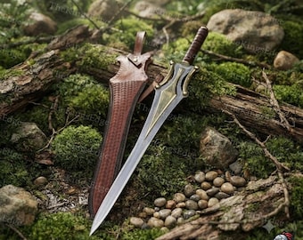 Handmade High Carbon Steel Medieval Long Sword with Leather Cover, Viking Replica Collector Piece