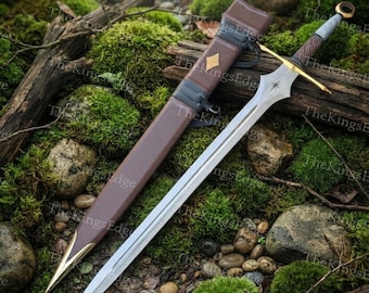 Handmade Medieval Fantasy Longsword | Decorative Display Sword with Scabbard | Cosplay Prop | Collector Gift