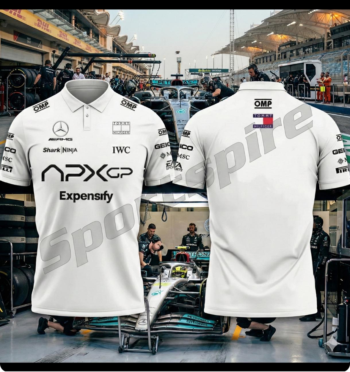 APXGP F1 Movie Polo Shirt | Brad Pitt Sonny Hayes #7 Jersey | Racing ...