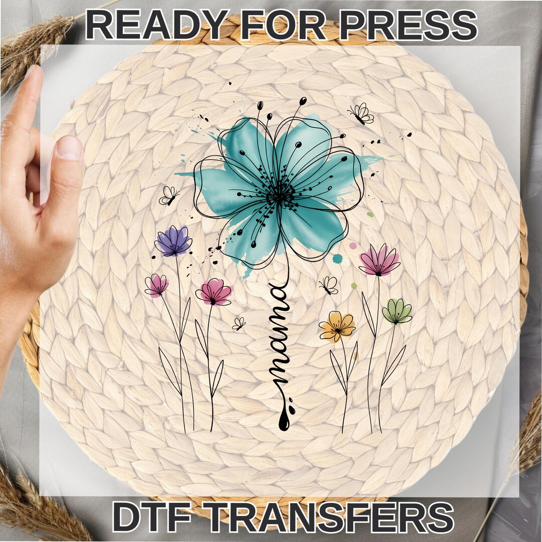 Boho Floral Mama Ready to Press, Mother Day Dtf Transfers - Etsy