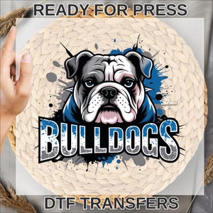Bulldogs Mascot Vector Ready To Press , Football Heat Press, Bulldogs School Dtf, School Mascot Dtf, Bulldogs Sport Dtf