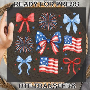USA Coquette Bow Ready To Press , Retro America Ready To Press, 4th Of july Dtf, Cowgirl Usa 4th Of July Dtf, Memorial Day