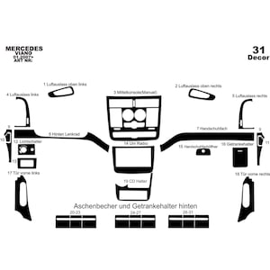 For Mercedes Viano 2007 Console Covering