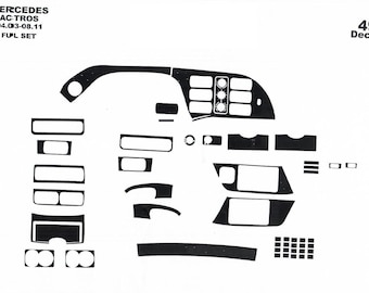Kit de embellecedores para el salpicadero del Mercedes Actros 2003-2011 – Cubierta de la consola interior con acabado de madera