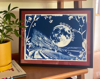 Goose the Band Red Rocks Cyanotype Show Print | PREORDER
