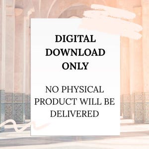 K&ouml;nnte beinhalten: Wei&szlig;es rechteckiges Schild mit dem Text "NUR DIGITALER DOWNLOAD" und "ES WERDEN KEINE PHYSISCHEN PRODUKTE GELIEFERT". Das Schild befindet sich vor einem verschwommenen Hintergrund in Beige- und Wei&szlig;t&ouml;nen.