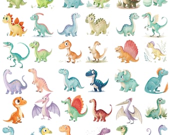 Dinosaur Png Bundle, Dinosaur Png, Watercolor Dinosaurs Clipart, Baby Dinosaur Png, Cute Dinosaur Png, Dino Png, T-rex Png