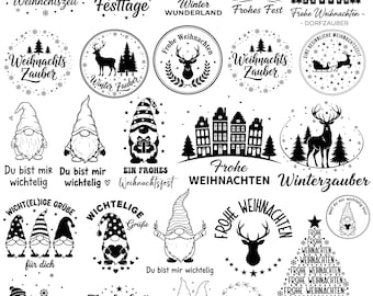 Plotterdatei Weihnachten Svg Bundle (Digital Download)
