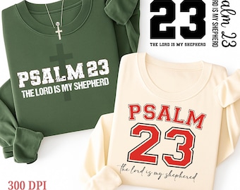 Psalm 23 Svg Png, Christian Football, Jersey Svg, Gift For Her, Trendy Svg, The Lord Is My Shepherd Svg, Bible Verse Png,  Digital Download