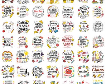 Teacher SVG Bundle: School Quotes, Classroom Designs (Digital Download)