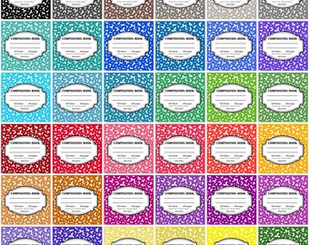 Composition Book Cover Patterns Bundle (Digital Download)
