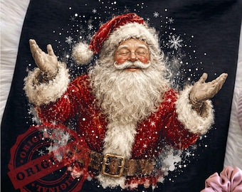 Happy Santa Claus PNG, Realistic Santa PNG, Christmas Sublimation PNG, Vintage Santa Clipart, Merry and Bright Png Design, Digital Download