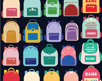 Laser Cut Backpack Tag SVG Bundle: Custom Name Keychain (Digital Download