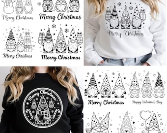 30+ kerstkabouter-svg png, valentijnskabouter-svg png, merry christmas-kabouters (digitale download)