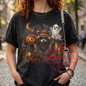 Halloween Waschbär Png, Halloween Geist Png, Kürbis Png, Lustiges Waschbär-Shirt-Design, Gruselige Saison Png, Trendiger Herbst Png, Digitaler Download