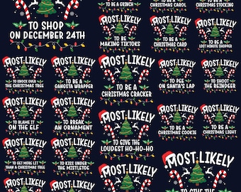 Most Likely to Christmas Svg Bundle (Digital Download)