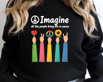 Imagine all the People Living Life in Peace Png, Imagine all the People Png, Equality Png, Vote Png (Digital Download)