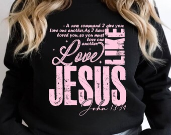 Love Like Jesus Svg Png, Christian Shirt Design, Retro Bible Svg, Grunge Christian Cross Svg, Faith Svg, Jesus Png, (Digital Download)