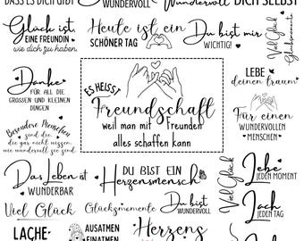 Plotterdatei Danke Best Friends Svg Png Bundle, Schön dass es dich gibt, Lieblingsmensch Svg, Deutsche Sprüche svg (Digital Download)