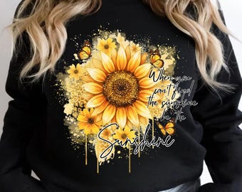 When You Can't Find The Sunshine Be The Sunshine, png, motiverende zonnebloem inspirerende citaten png (digitale download)