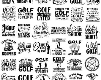 Golf SVG Bundle: Club, Ball, Monogram (Digital Download)