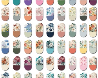 Floral Paper Clip JPG Bundle: Decorative Bookmark Designs (Digital Download)