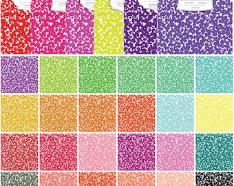 Composition Book Patterns Bundle: Classic Speckled Marble Design (Digital Download