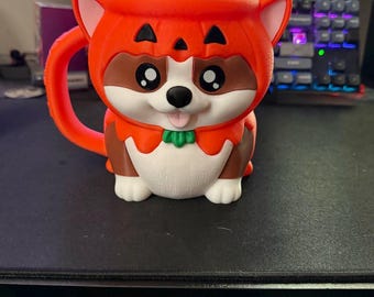 Pumpkin Corgi Pint Ice Cream Holder