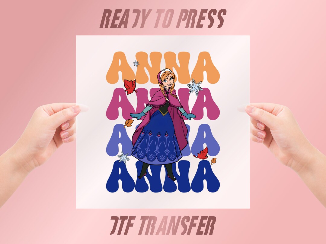Anna Ready to Press Dtf, Princess Print Transfer, Heat Press, Disney ...
