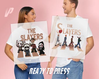 Horror Movie Slayers DTF Transfer: Halloween Shirt Design, Ready to Press