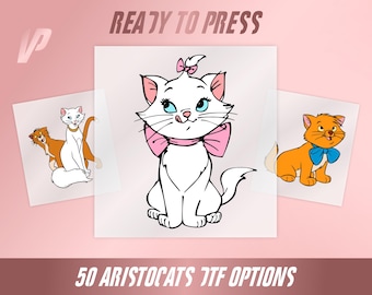 Aristocats Marie DTF Print, Disney Shirt Transfer, 50 Options