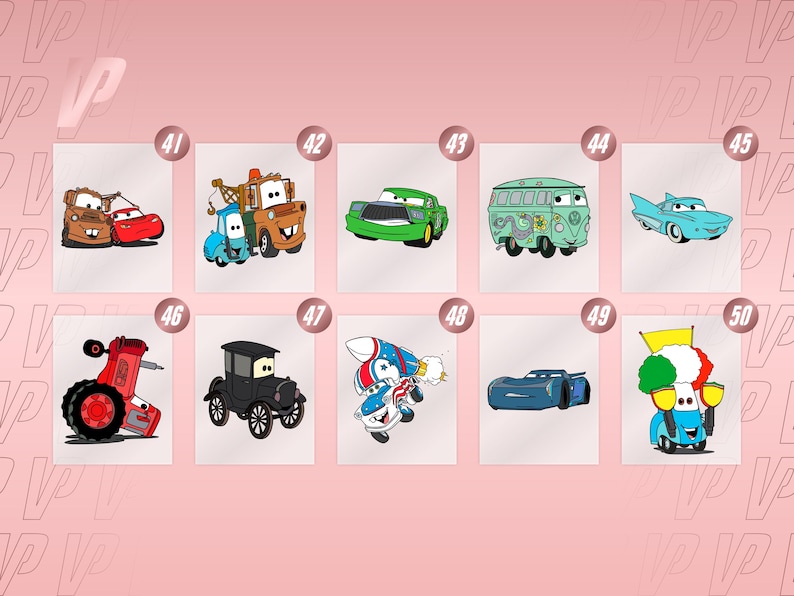 Cars DTF Print Transfer: Lightning Mcqueen &amp; Mater - Ready to Press - Etsy