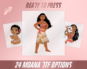 Moana DTF Transfer, Disney Princess Shirt, Ready to Press