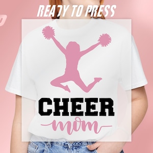 Cheer Mom Ready To Press DTF, Mother Dtf, Cheer Mom DTF Print Transfer, Heat Press, Mama Love Tee Shirt Gift