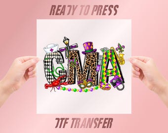 CMA Ready To Press Dtf, Nurse Mardi Gras Shirt