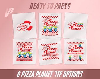 Pizza Planet DTF Print: Toy Story Aliens Shirt Transfer