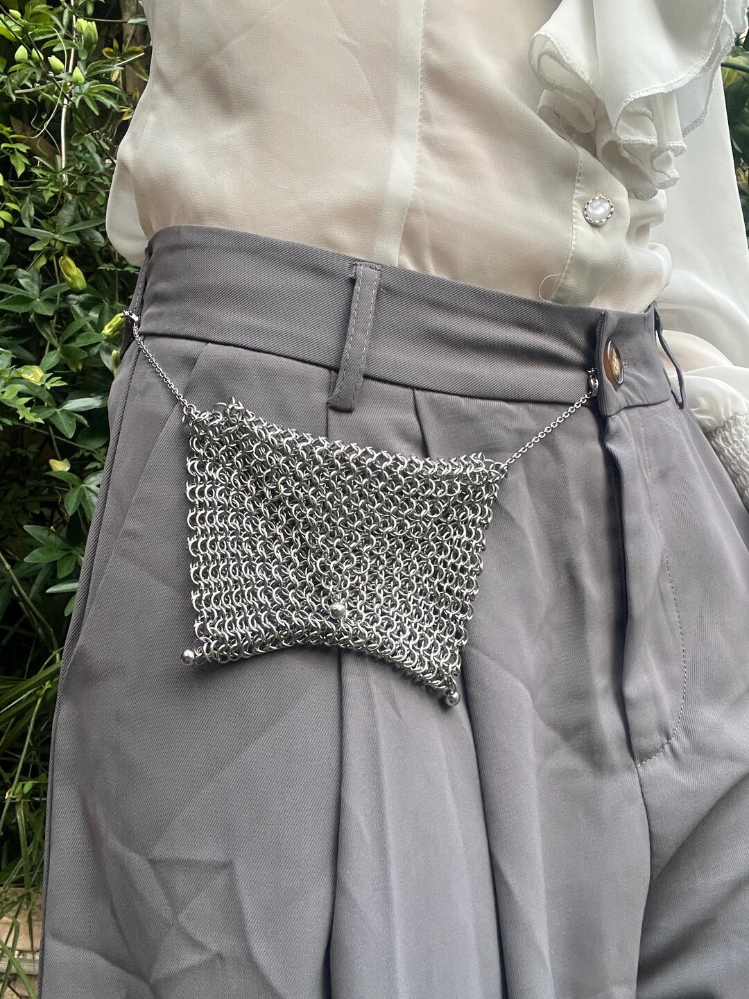 Chainmaille Coin Purse Gothic Medieval Stainless Steel Belt Bag ...