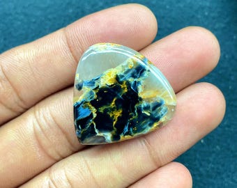 Pietersite Cabochon: Natural Gemstone for Jewelry Making (29X29MM, 38 CT #81