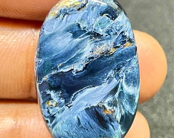 Pietersite Cabochon: Rare Collector's Gemstone, Healing Crystal  (29x17MM, 30 CT)
