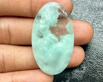 ヘミモルファイト宝石カボション: クリスタル (40 x 23 MM、51.35 CT)