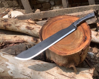 knife hunting handle black and blade iron black